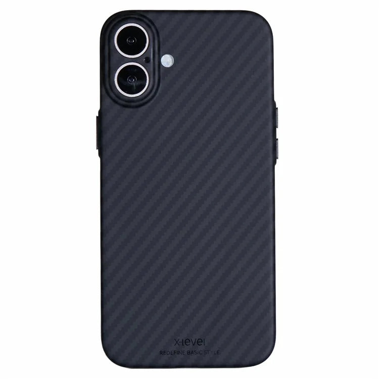X-LEVEL Magnetic Carbon Fiber Texture Case - iPhone 16 Back Cover