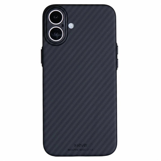 X-LEVEL Magnetic Carbon Fiber Texture Case - iPhone 16 Back Cover
