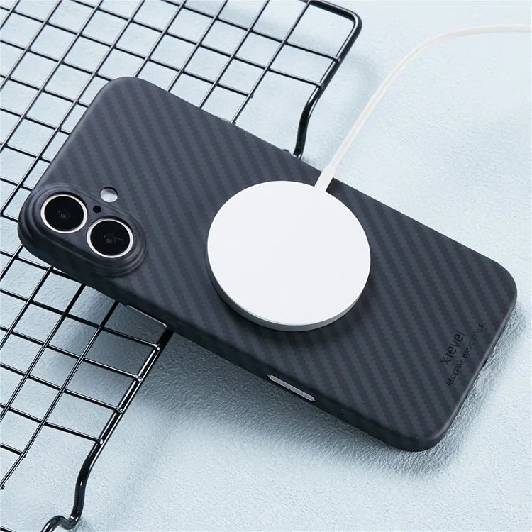 X-LEVEL Magnetic Carbon Fiber Texture Case - iPhone 16 Back Cover