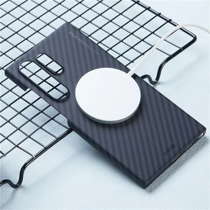 X-LEVEL Magnetic Carbon Fiber Texture Case - Samsung S25 Ultra