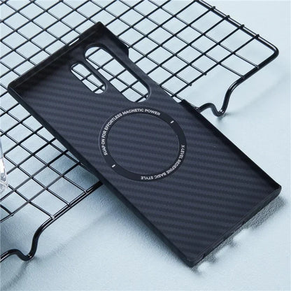 X-LEVEL Magnetic Carbon Fiber Texture Case - Samsung S25 Ultra