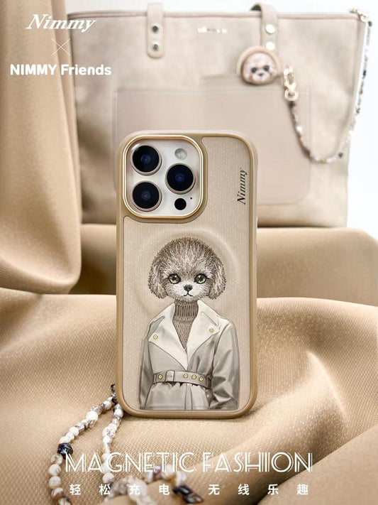 Nimmy Magnetic Poodle For iPhone 16 Back Cover