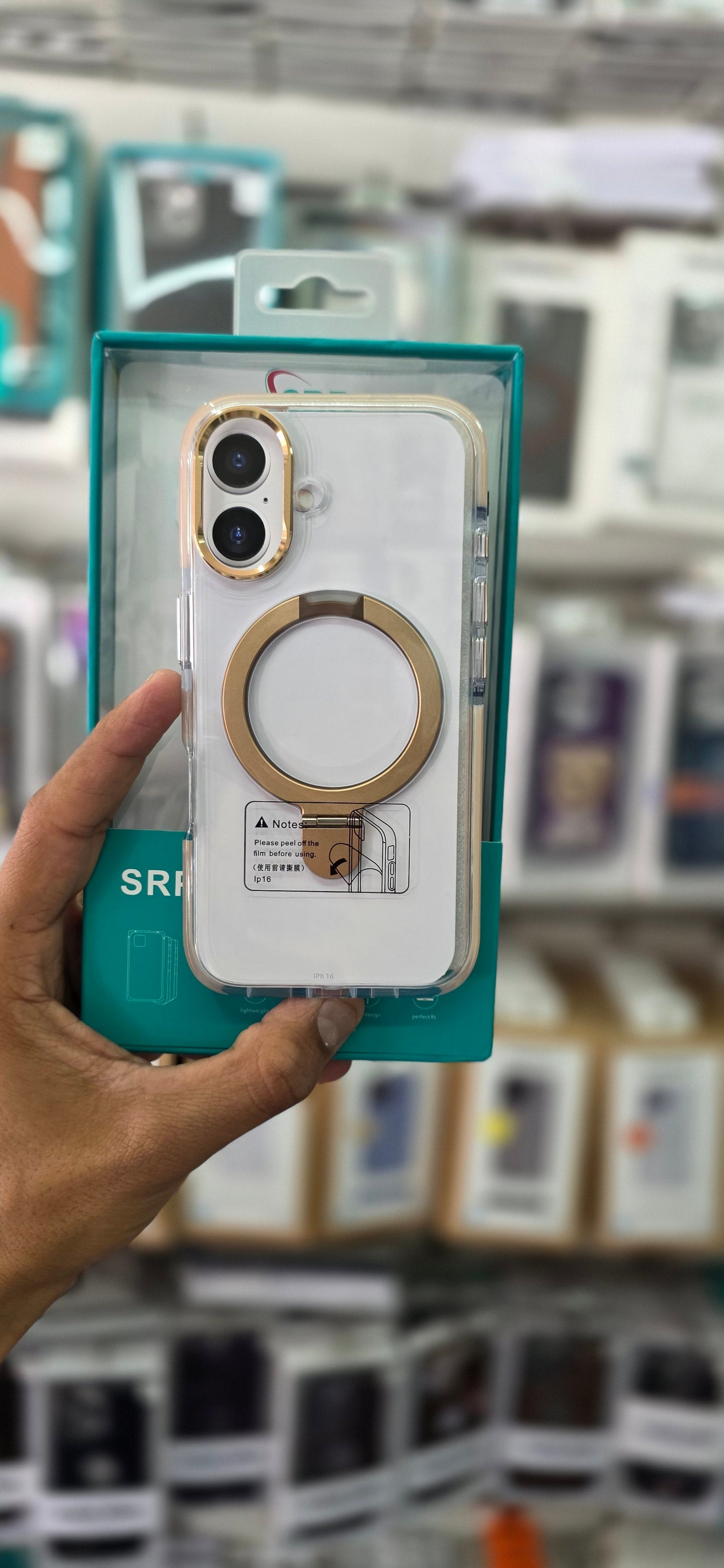 SRP MagSafe With Stand Transparent Case - iPhone 16 Back Cover