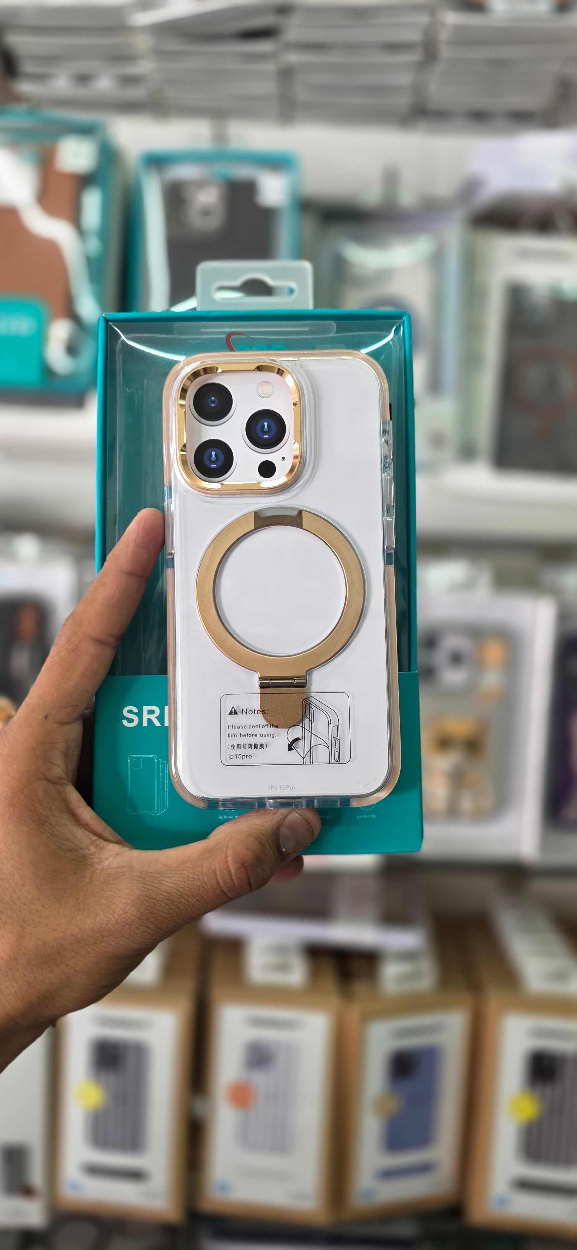 SRP MagSafe With Stand Transparent Case - iPhone 16 Pro Back Cover