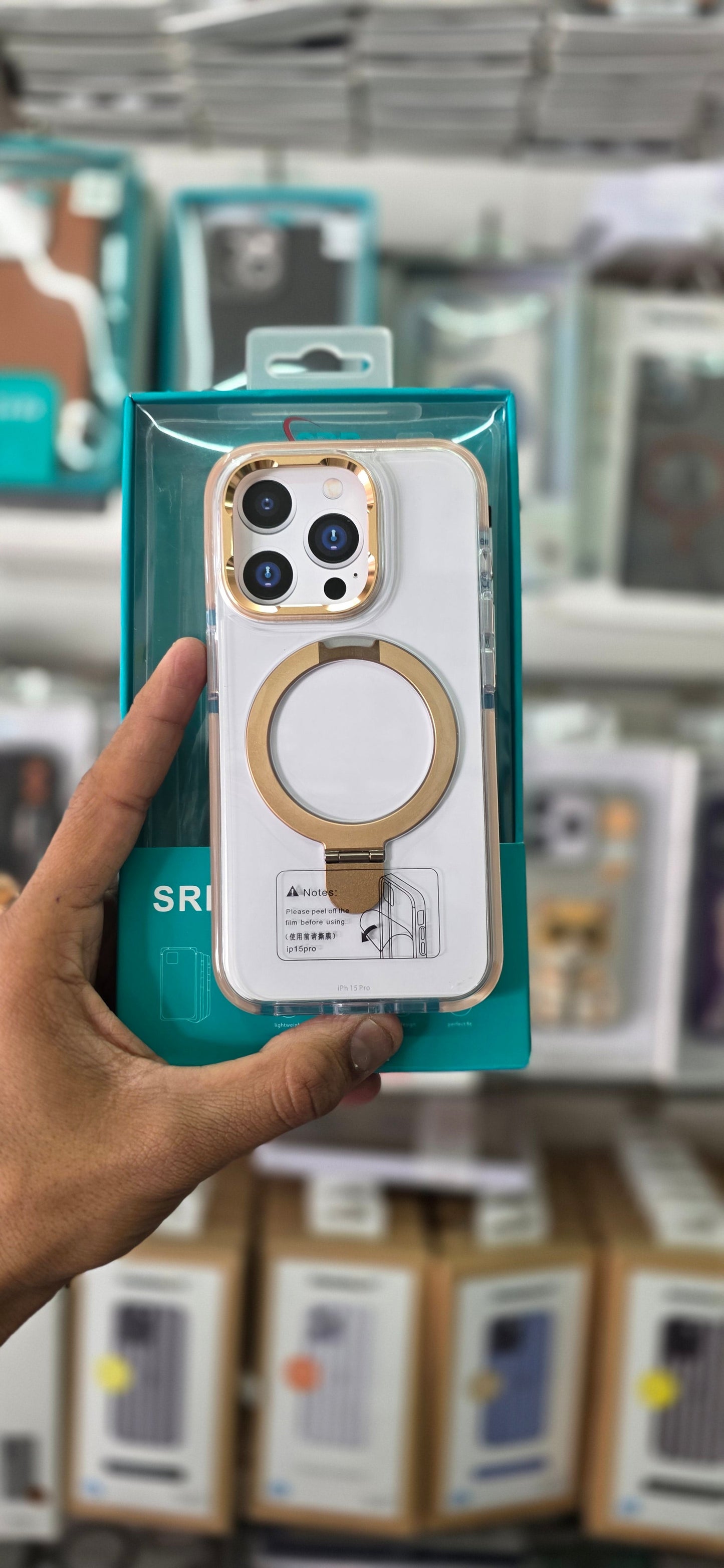 SRP MagSafe With Stand Transparent Case - iPhone 16 Pro Max Back Cover