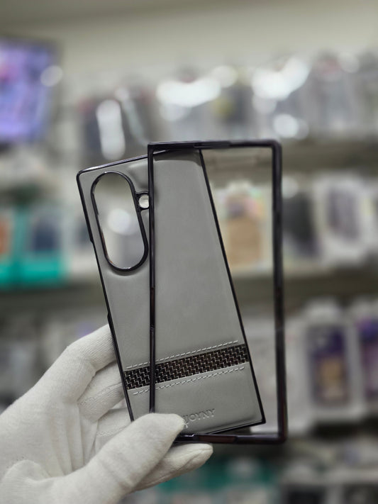 NY Classic Leather Chrome Plated Samsung Fold 7 Cover