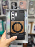 NY Perfume Wooden Metal 360 Stand Case With Magsfe - Samsung S25 Ultra