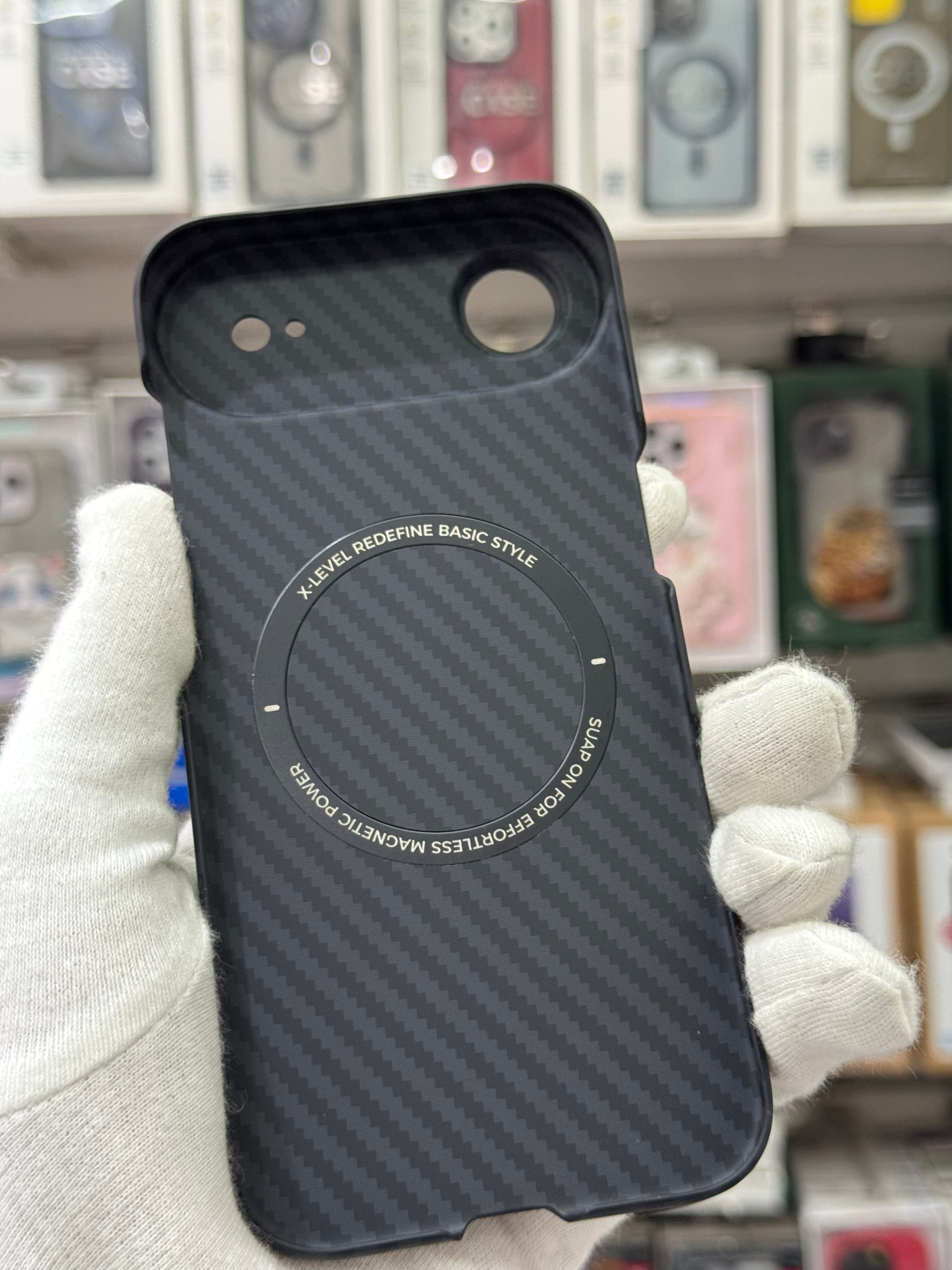 X-LEVEL Magneti Carbon Fiber Texture Case - iPhone 17 Air Back Cover