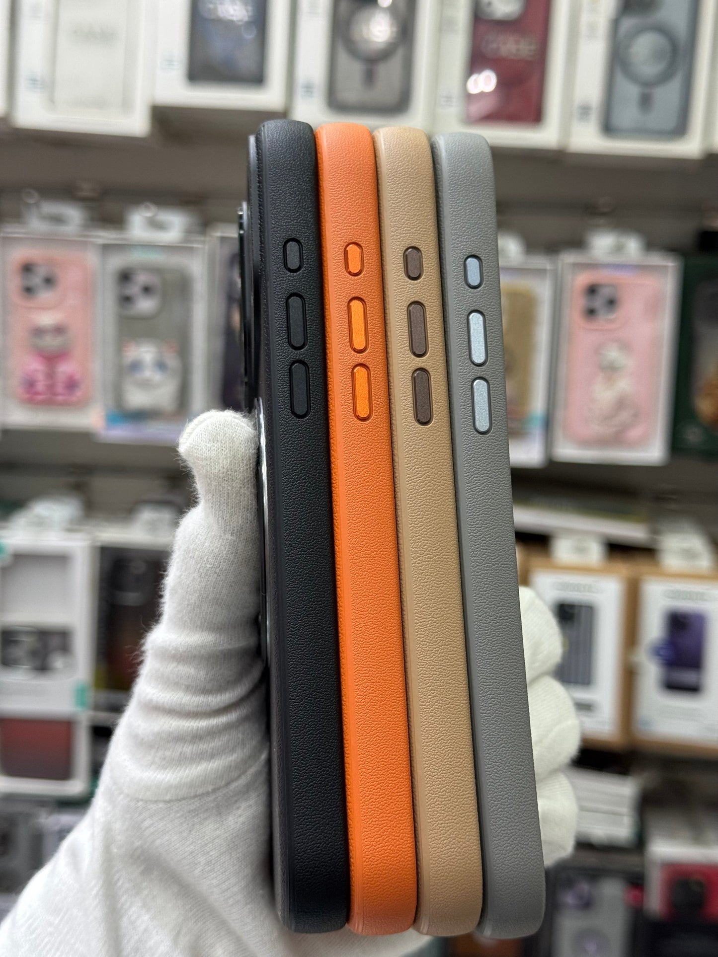 Premium Pu Leather MagSafe Case with 360° Ring Holder - iPhone 17 Pro Max