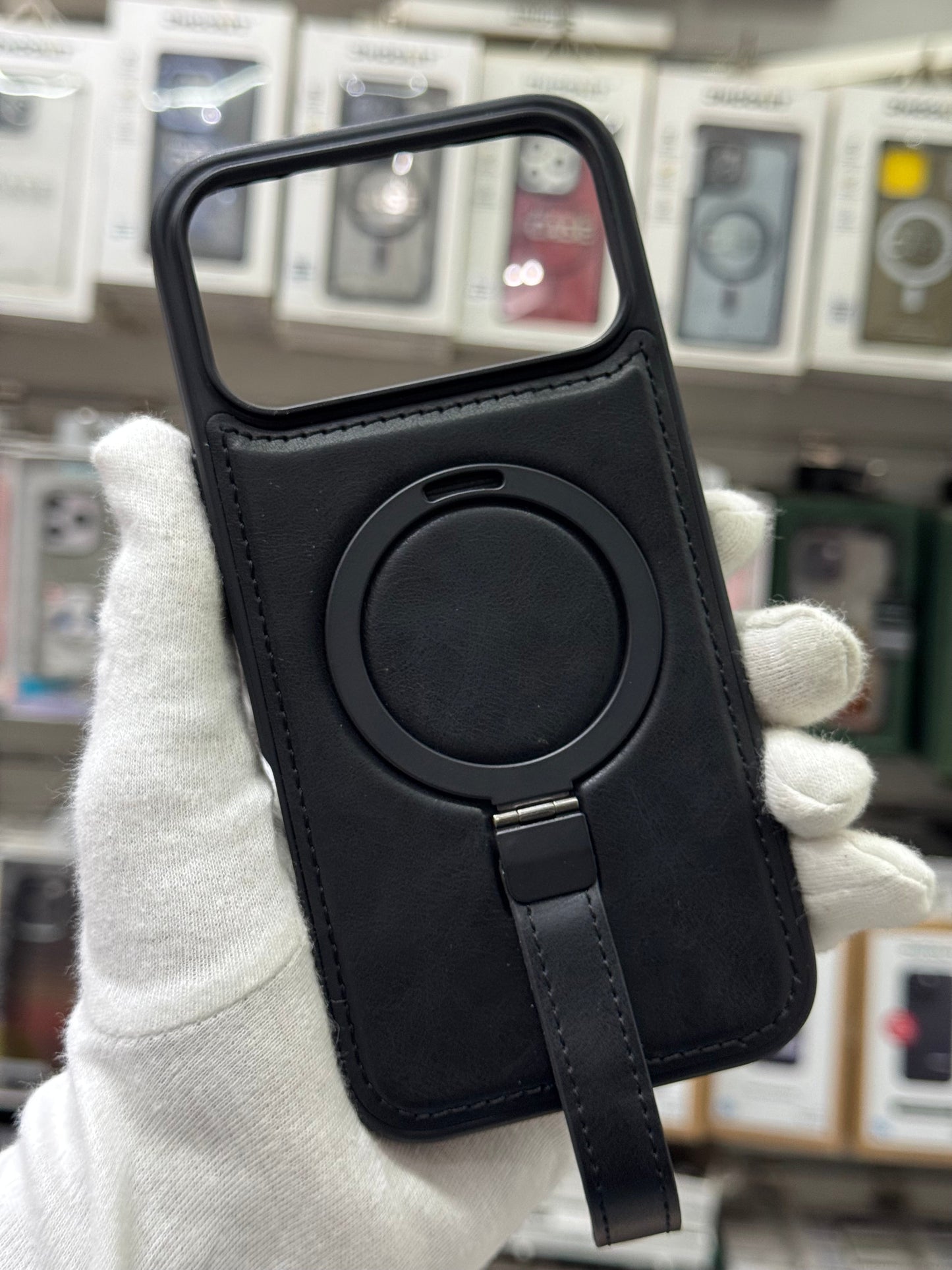 J-Case Premium PU Leather MagSafe Cover with Kickstand & Strap - iPhone 17 Pro