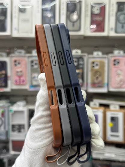 J-Case Premium PU Leather MagSafe Cover with Kickstand & Strap - iPhone 17 Air