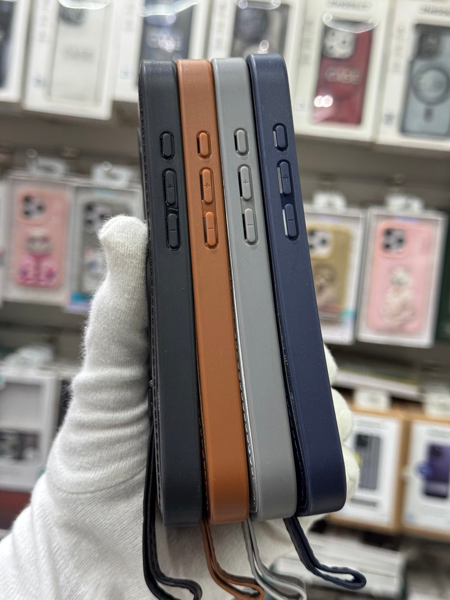 J-Case Premium PU Leather MagSafe Cover with Kickstand & Strap - iPhone 17