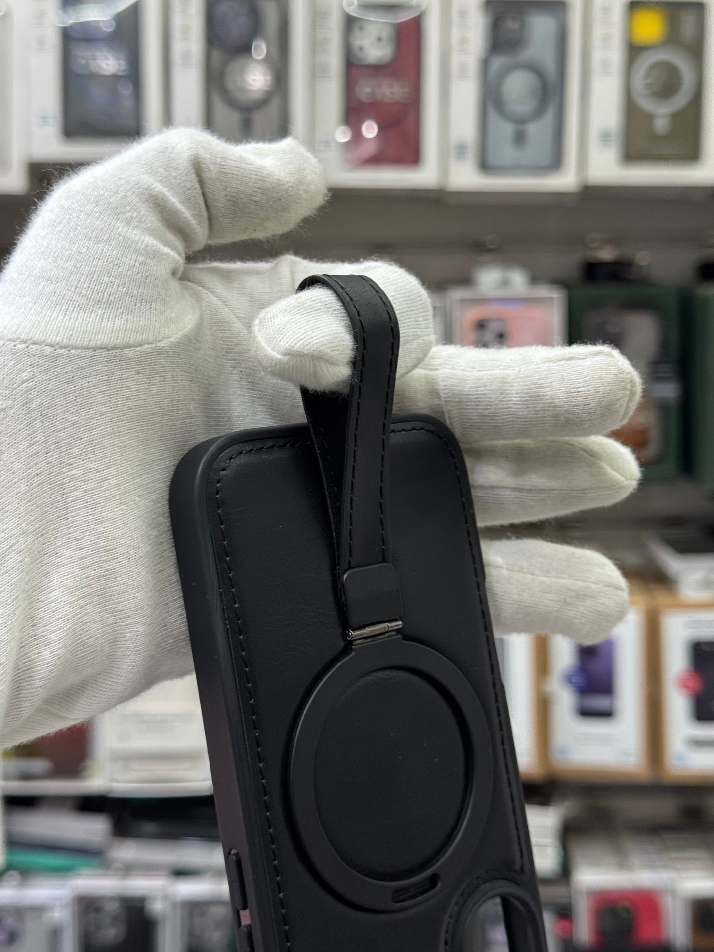 J-Case Premium PU Leather MagSafe Cover with Kickstand & Strap - iPhone 17