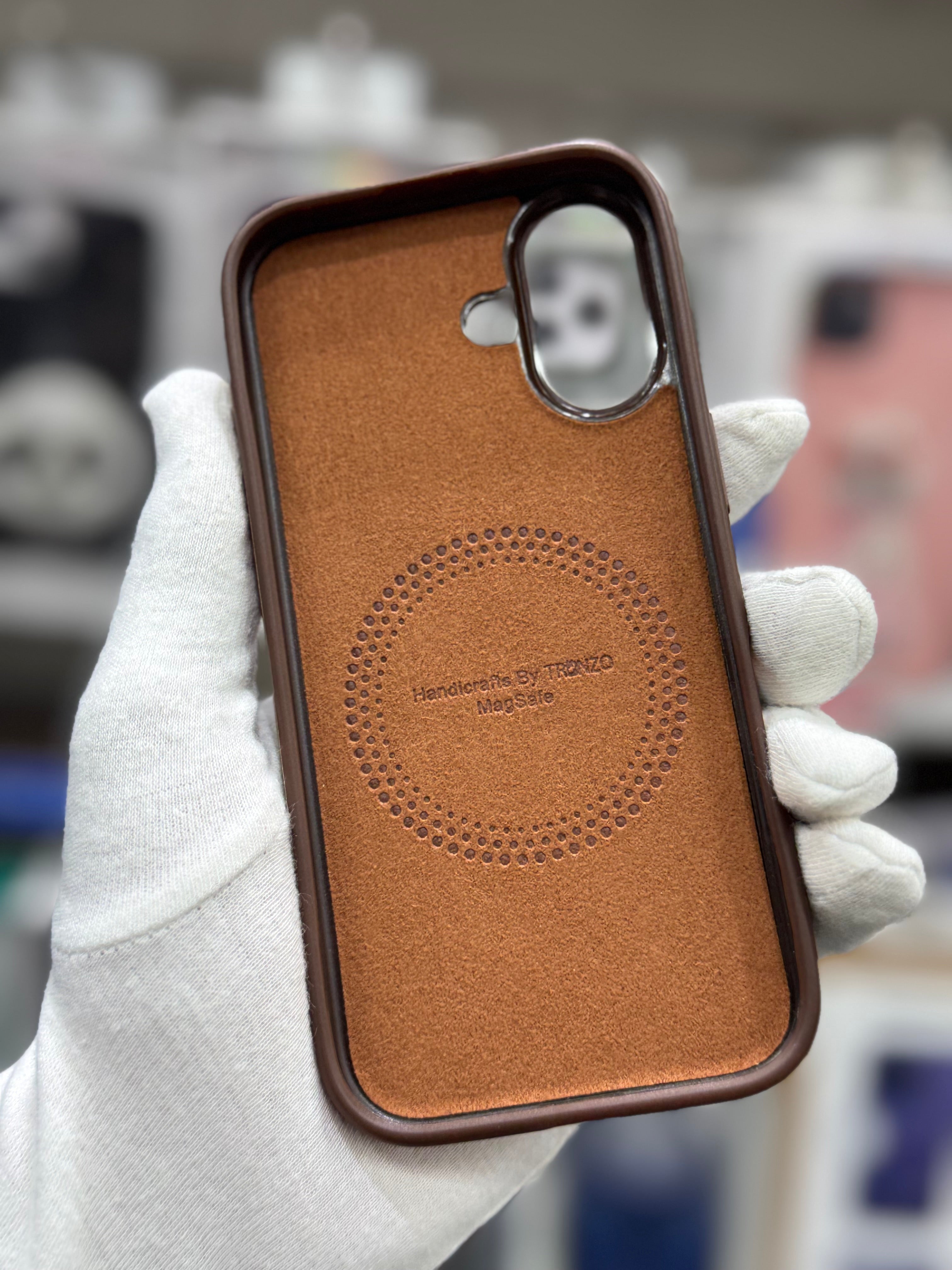 TRUNZO PU Leather MagSafe Ring Case - iPhone 17 Back Cover