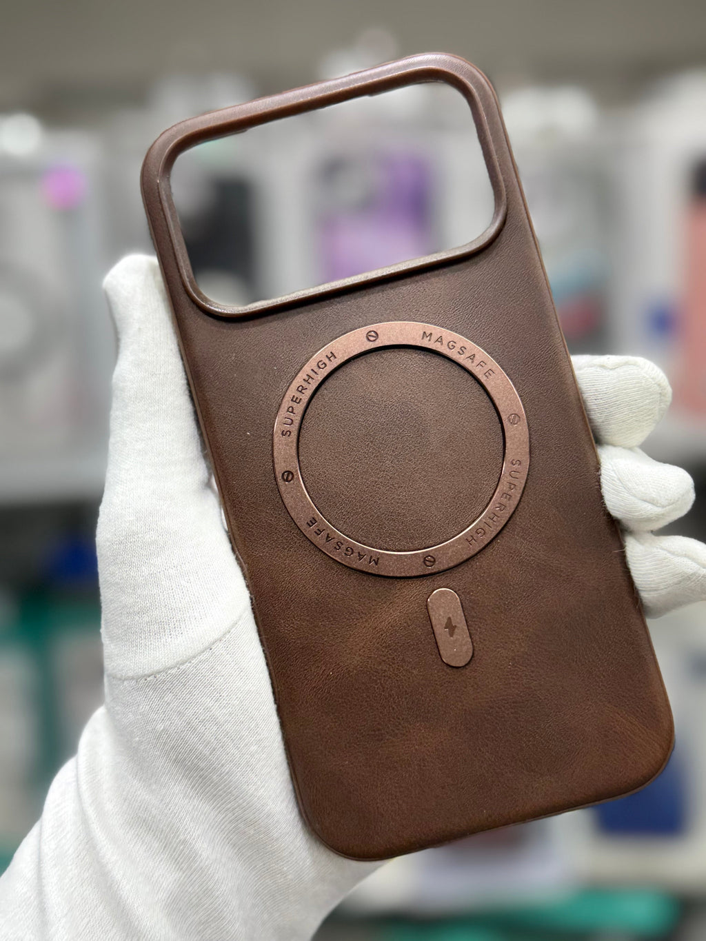 TRUNZO PU Leather MagSafe Ring Case - iPhone 17 Pro Back Cover