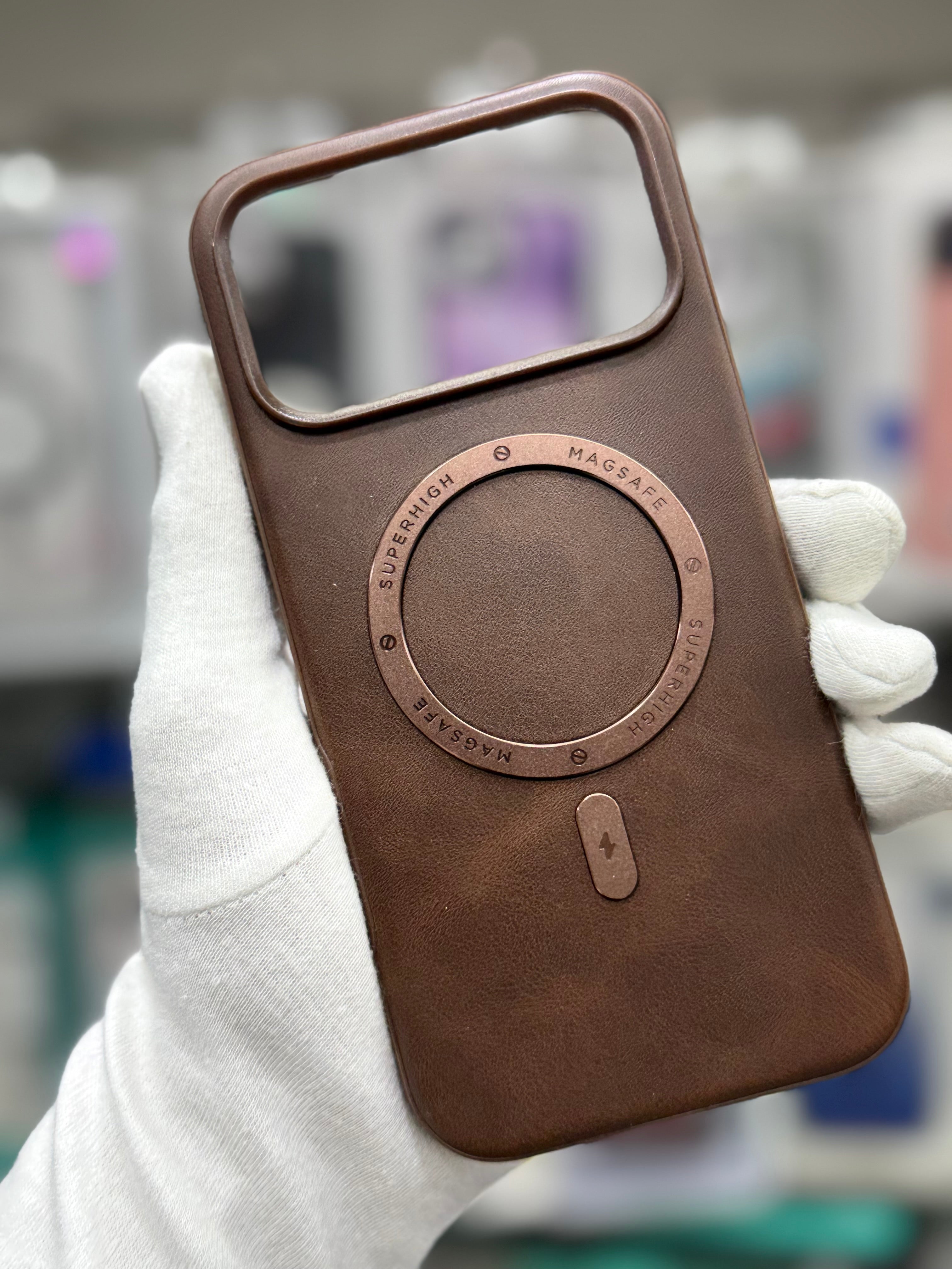 TRUNZO PU Leather MagSafe Ring Case - iPhone 17 Pro Back Cover
