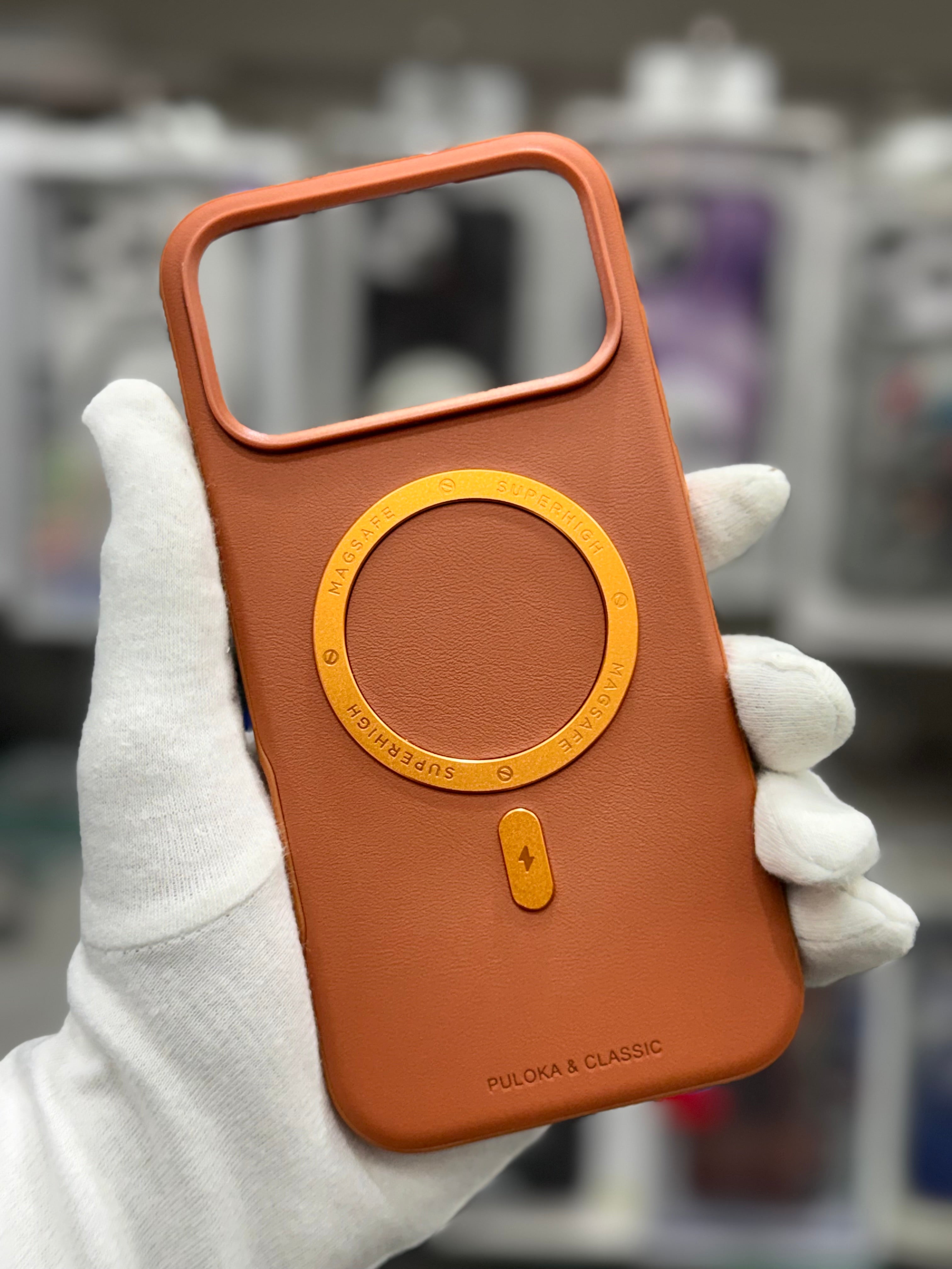 Puloka Leather MagSafe Ring Case - iPhone 17 Pro Max Back Cover