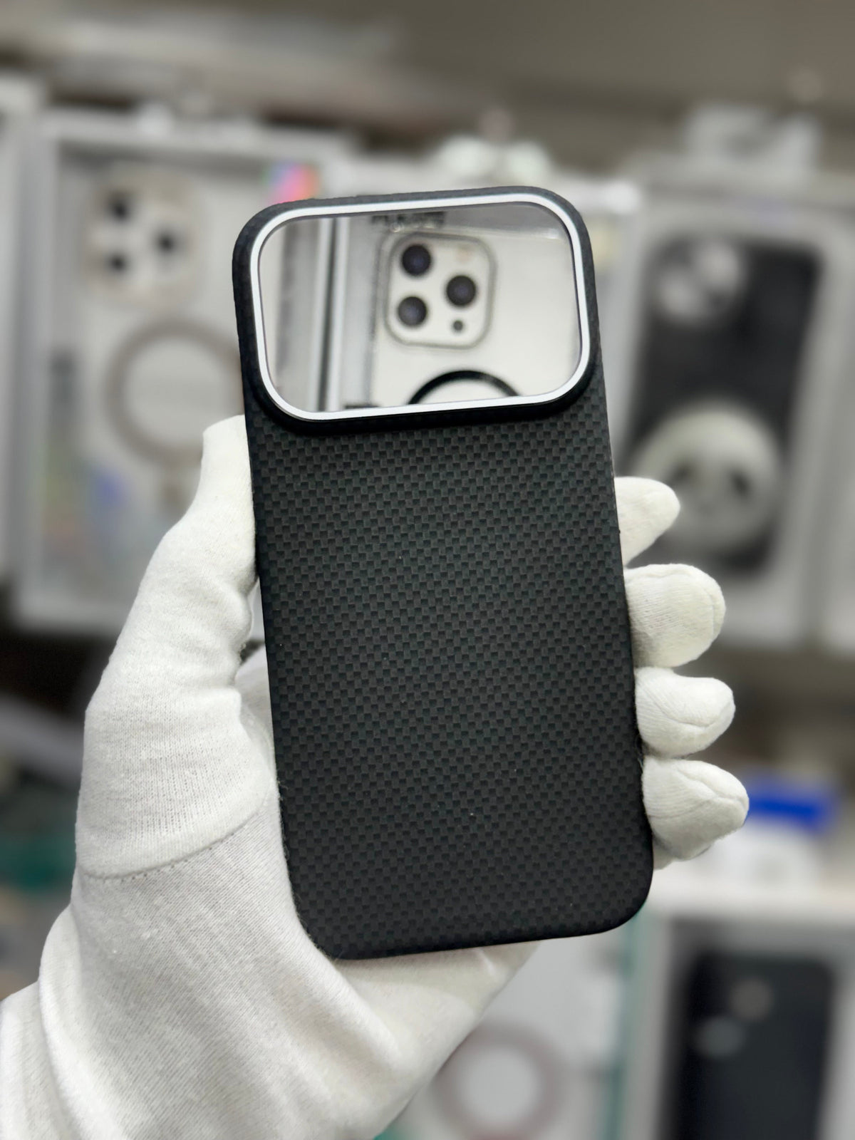 X-Level Mars Carbon Fiber Textute Magnet Case - iPhone 18 Pro Max Back Cover