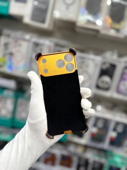 Metal Leather Shockproof Bumper Frame With Magsafe - iPhone 17 Pro