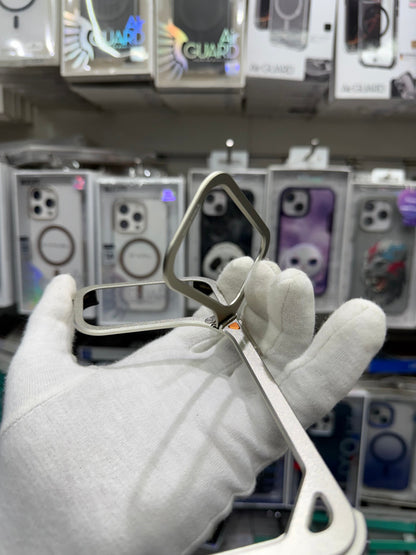 Metal Bumper Frame Case With Bracket Stand - iPhone 17 Pro