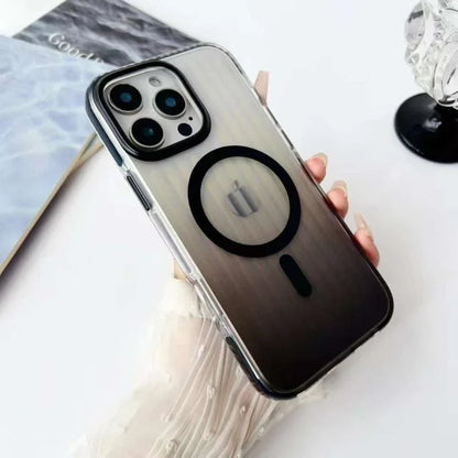 SRP Stripe Texture Hard PC Clear Magsafe Case - iPhone 16 Pro Back Cover