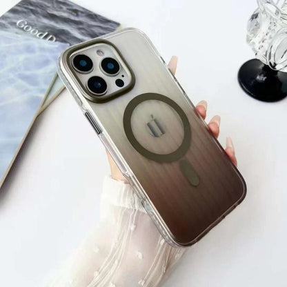 SRP Stripe Texture Hard PC Clear Magsafe Case - iPhone 16 Pro Back Cover