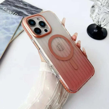 SRP Stripe Texture Hard PC Clear Magsafe Case - iPhone 16 Pro Max Back Cover