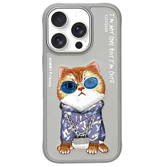 Nimmy Little Hipster Cat For iPhone 16 Pro Max Back Cover