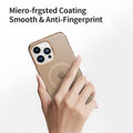 Rock Matte Series with Magnetic(Semi-Transparent ) iPhone 16 Pro Max Back Cover