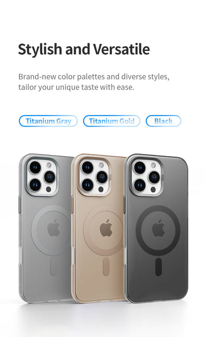 Rock Matte Series with Magnetic(Semi-Transparent ) iPhone 16 Pro Max Back Cover