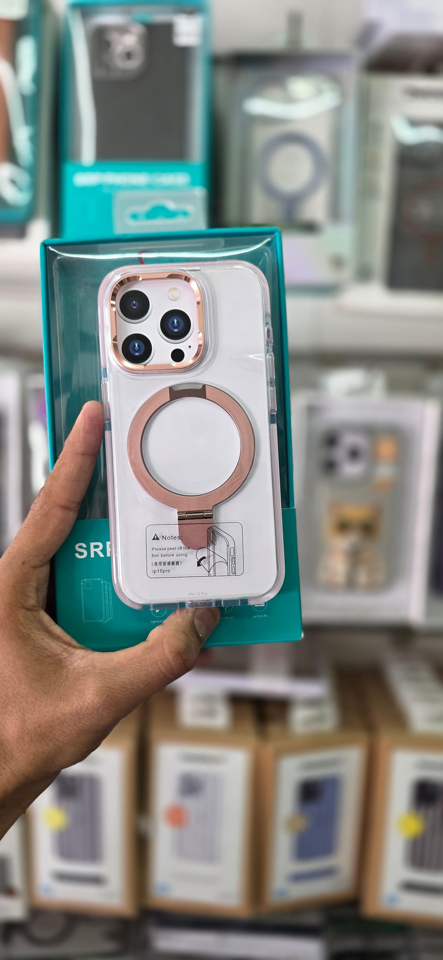 SRP MagSafe With Stand Transparent Case - iPhone 16 Pro Max Back Cover