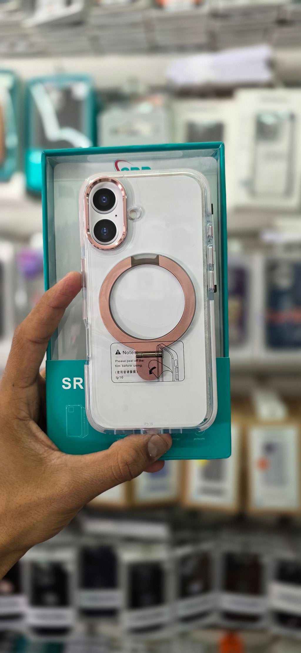 SRP MagSafe With Stand Transparent Case - iPhone 16 Back Cover