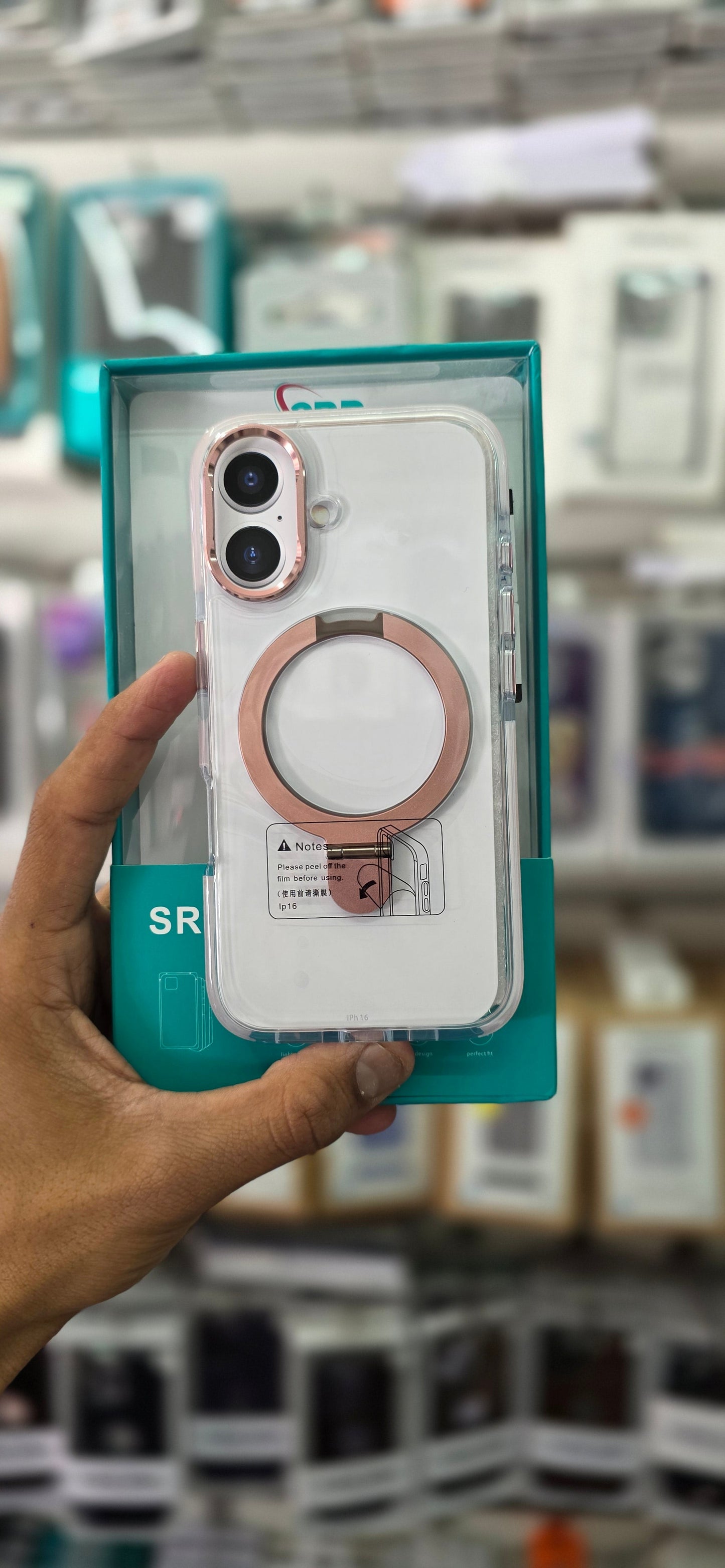 SRP MagSafe With Stand Transparent Case - iPhone 16 Back Cover