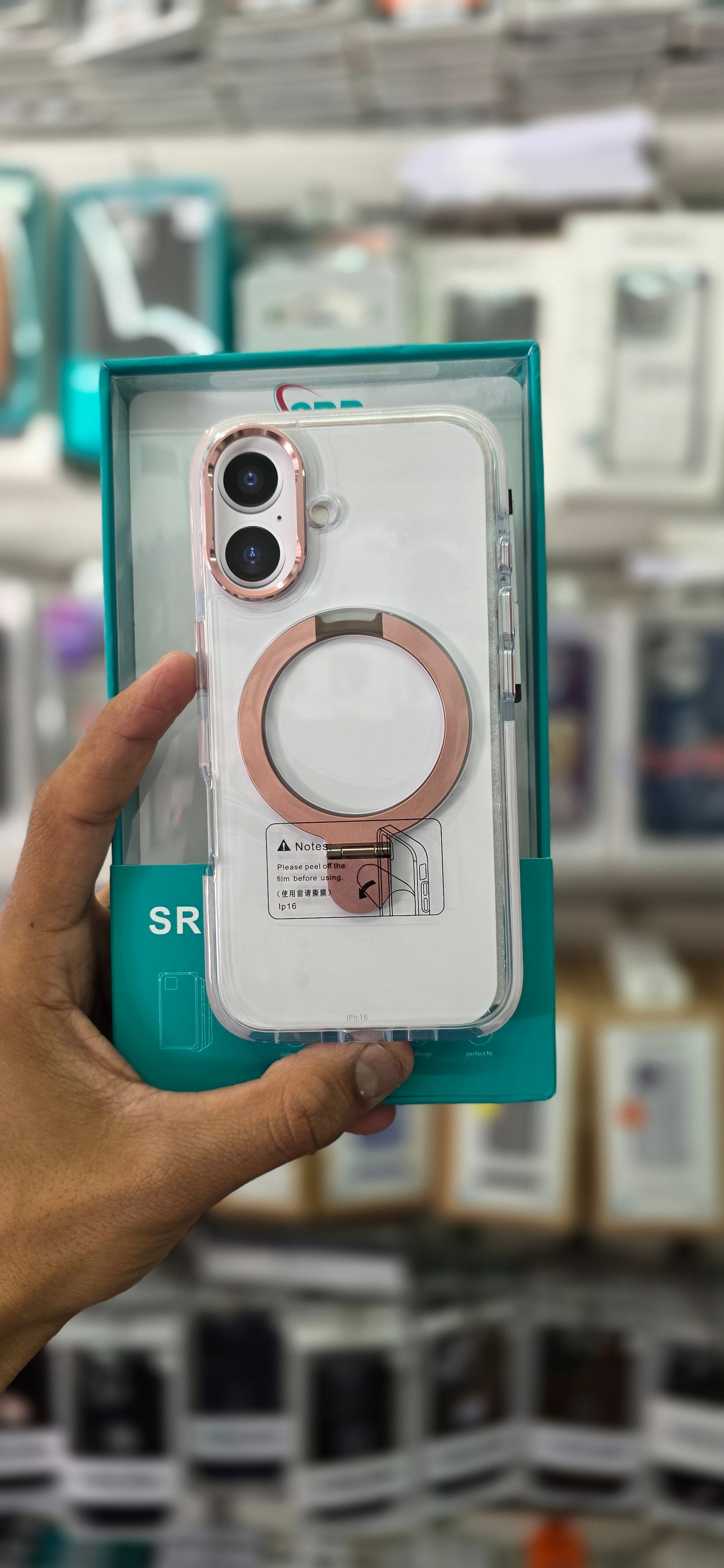 SRP MagSafe With Stand Transparent Case - iPhone 16 Back Cover
