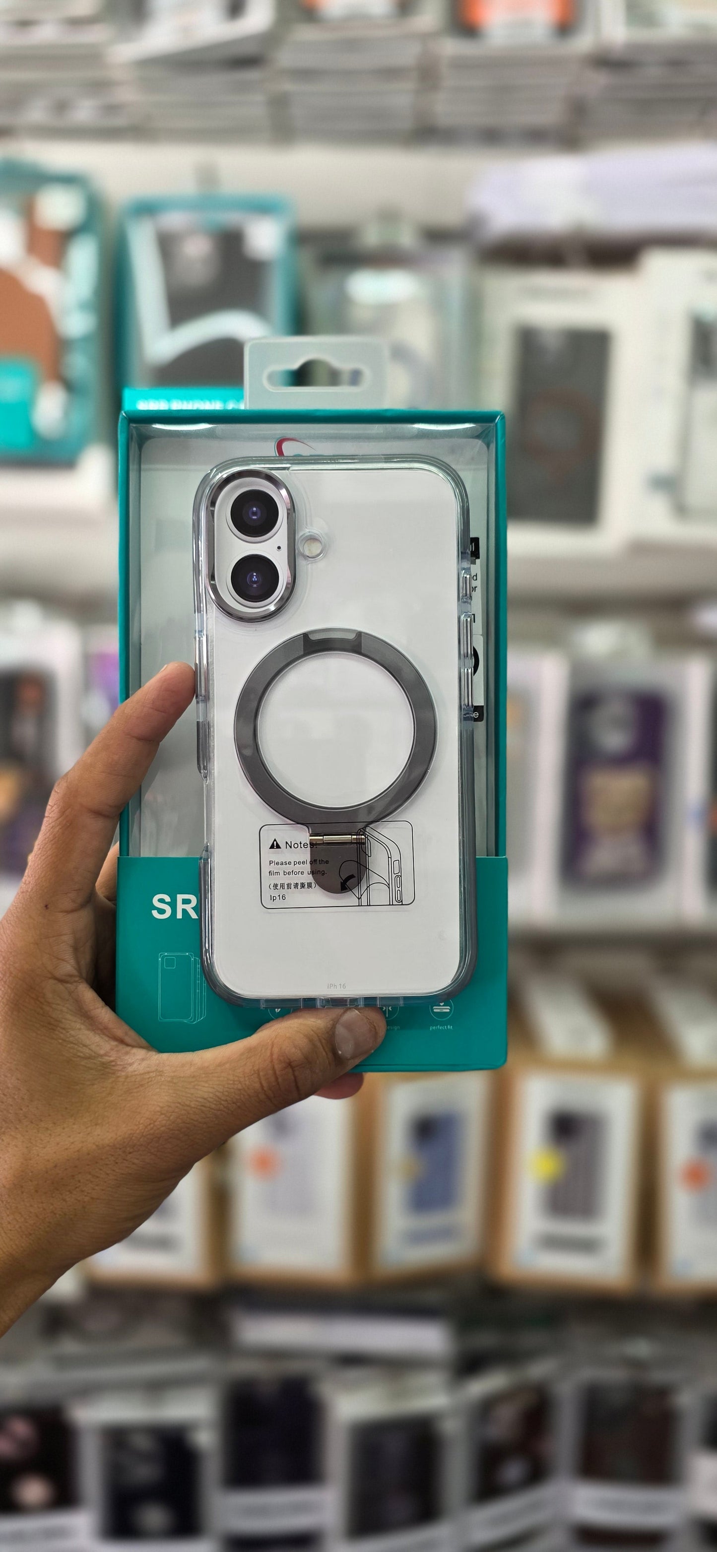 SRP MagSafe With Stand Transparent Case - iPhone 16 Back Cover