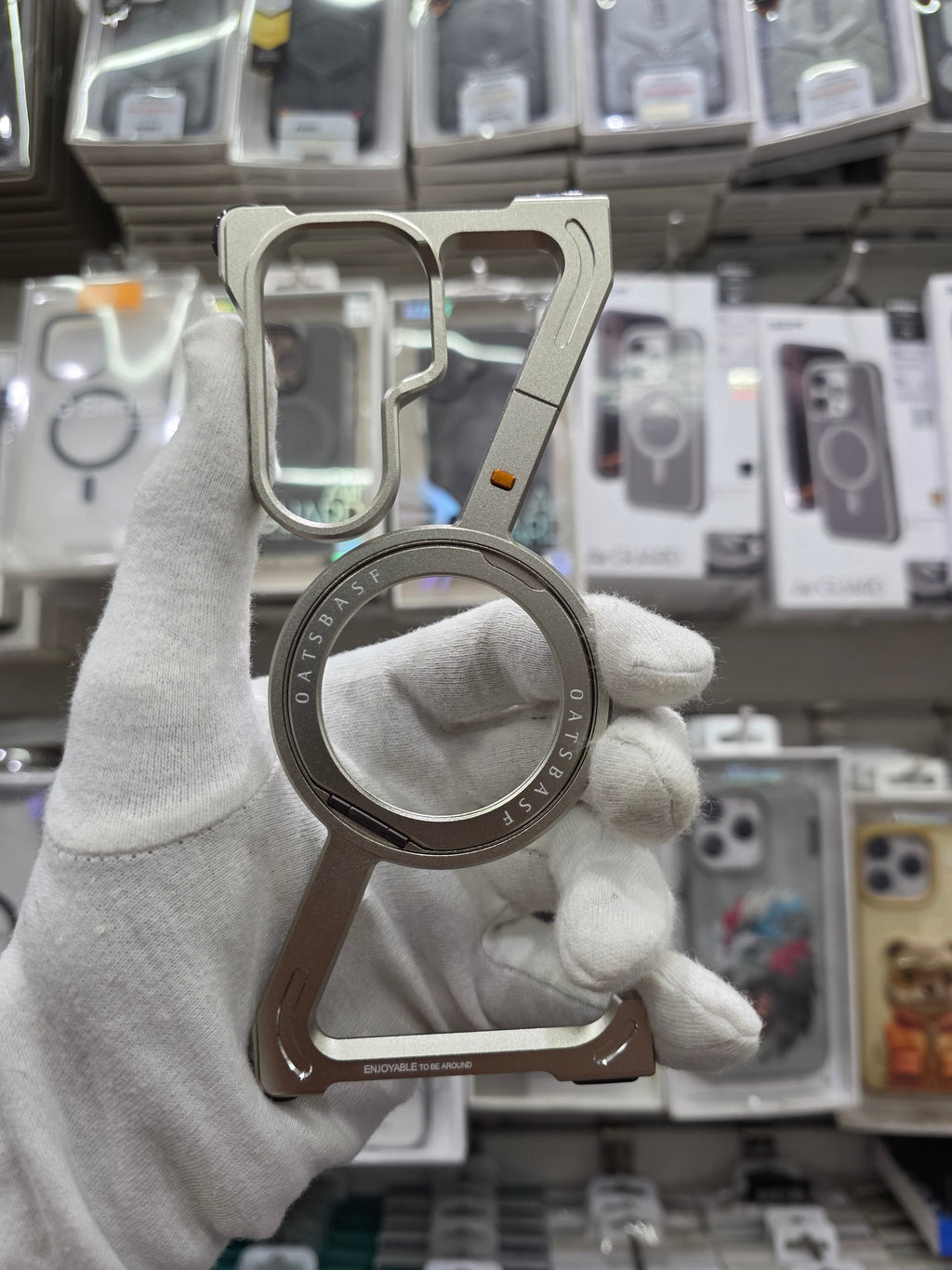 Sleek Z-Shaped Metal Samsung Fold 7 Cover with 360° Rotating Ring Stand
