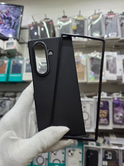 DFANS Pu Leather Chrome Plated Samsung Z Fold 7 Cover