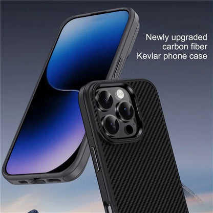 DULERO TPU Carbon Fiber Texture Case - iPhone 16 Pro Max Back Cover