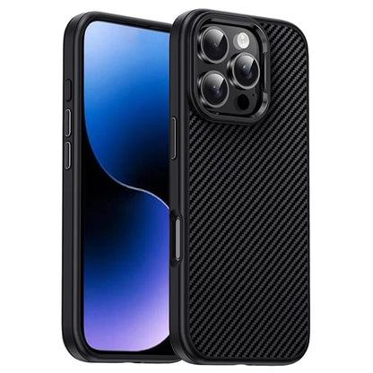 DULERO TPU Carbon Fiber Texture Case - iPhone 16 Pro Max Back Cover