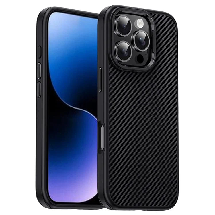 DULERO TPU Case Carbon Fiber Texture - iPhone 16 Pro Back Cover