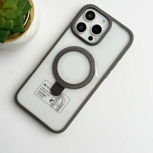 SRP MagSafe With Stand Transparent Case - iPhone 16 Pro Max Back Cover