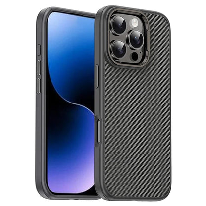 DULERO TPU Case Carbon Fiber Texture - iPhone 16 Pro Back Cover