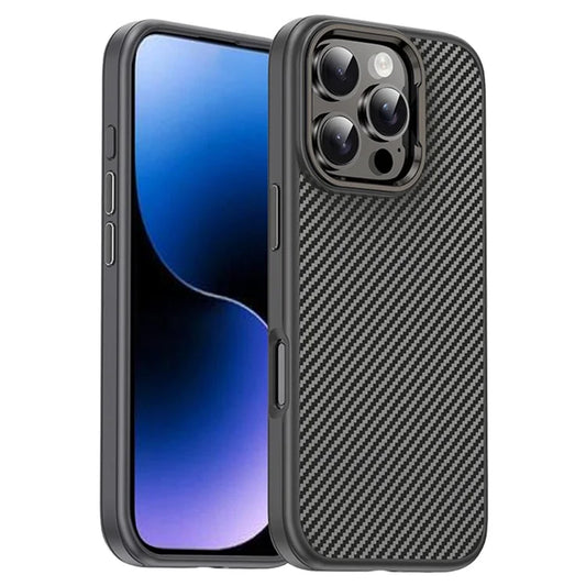 DULERO TPU Case Carbon Fiber Texture - iPhone 16 Pro Back Cover