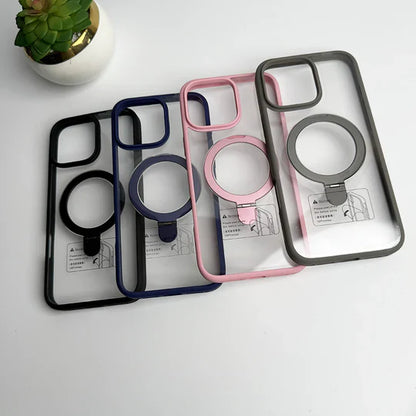 SRP MagSafe With Stand Transparent Case - iPhone 16 Pro Back Cover