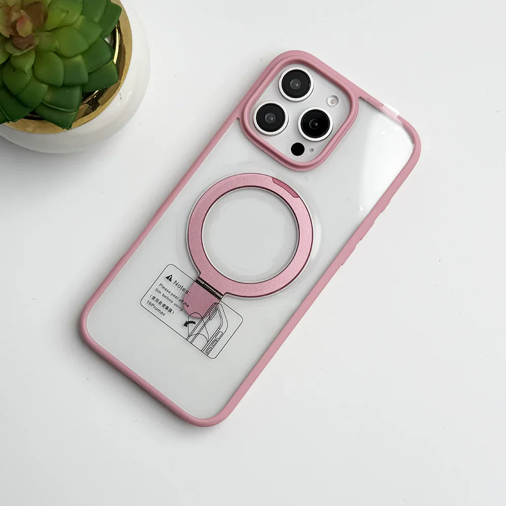 SRP MagSafe With Stand Transparent Case - iPhone 16 Pro Max Back Cover