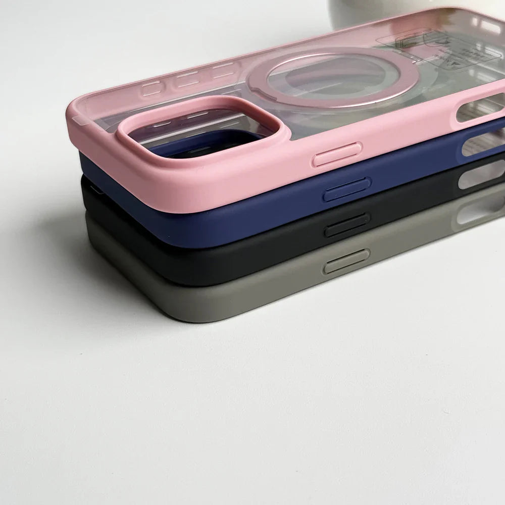 SRP MagSafe With Stand Transparent Case - iPhone 16 Pro Max Back Cover