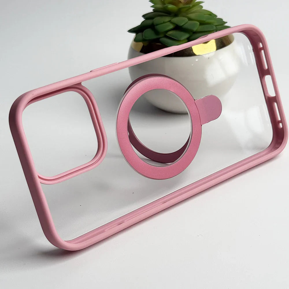 SRP MagSafe With Stand Transparent Case - iPhone 16 Pro Max Back Cover