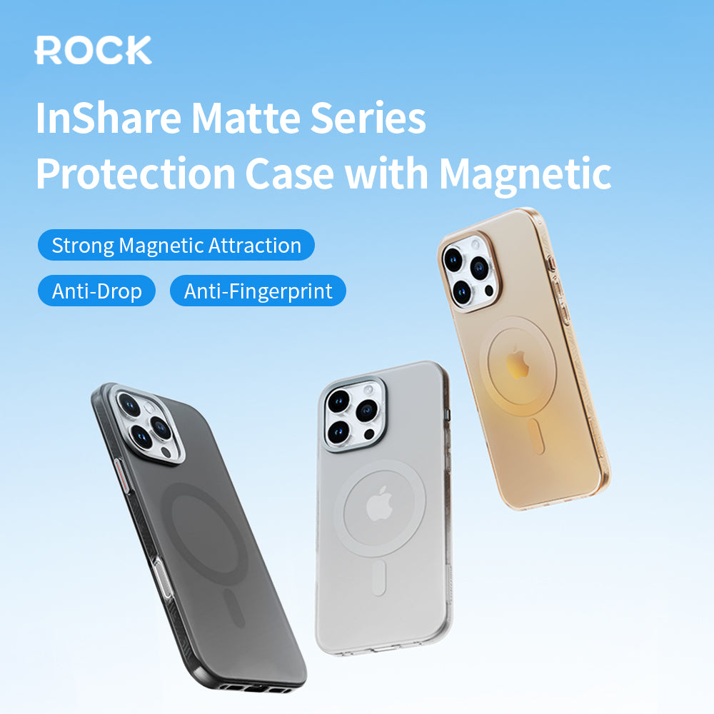 Rock Matte Series with Magnetic(Semi-Transparent ) iPhone 16 Pro Back Cover