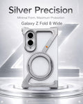Sleek Z-Shaped Metal Samsung Fold 8 Cover with 360° Rotating Ring Stand